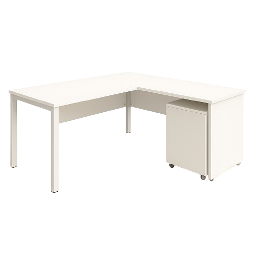 Bureau Multiposte L160xl160xh73 - 2 postes - Blanc