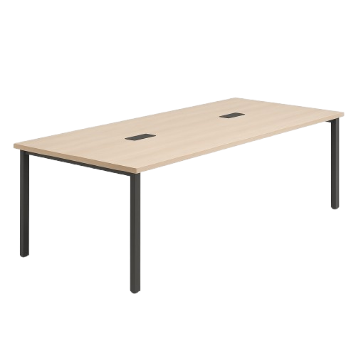 Bench 4 places Mélaminé L164xl320 - Bois et Métal Gris