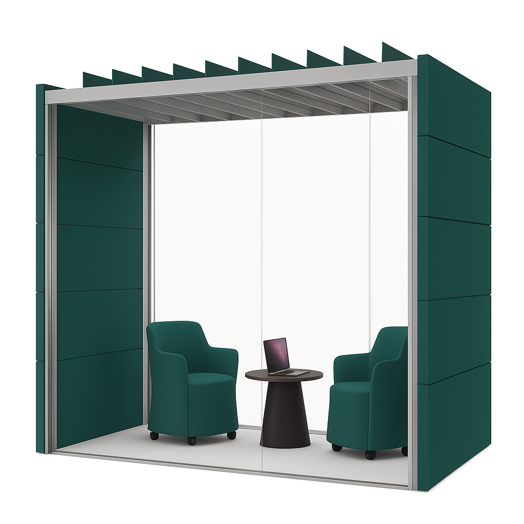 Cabine acoustique 2-3 OrangeBox Air 23 Vert d'eau