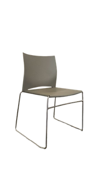 Chaise moderne grise en Plastique et piètement Métal