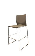 Chaise Haute Grise sans accoudoir plastique avec piètement métal