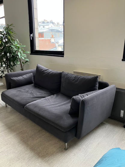 Canapé L200xl95xh70 Gris foncé