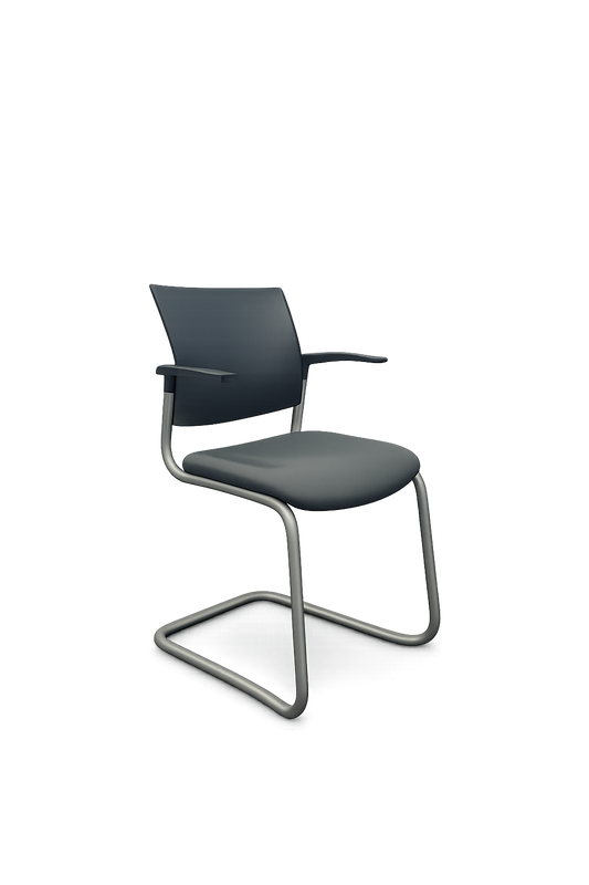 Chaise de réunion Klöber - dossier bleu foncé