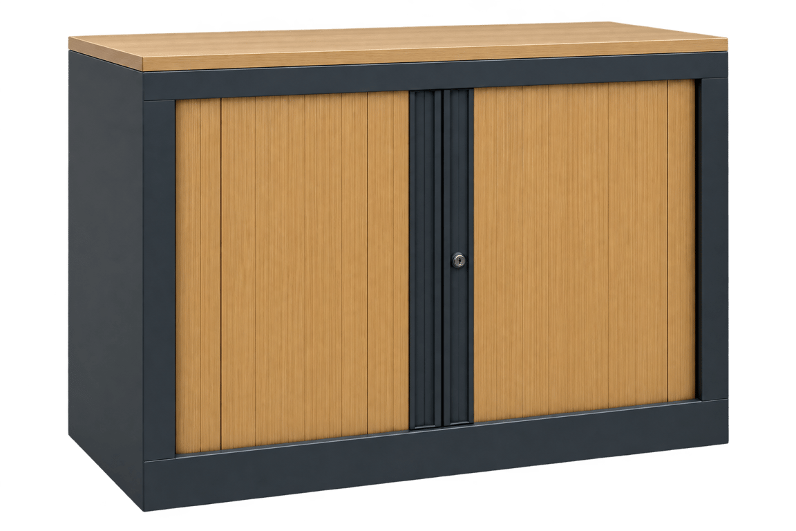 Armoire basse avec portes coulissantes