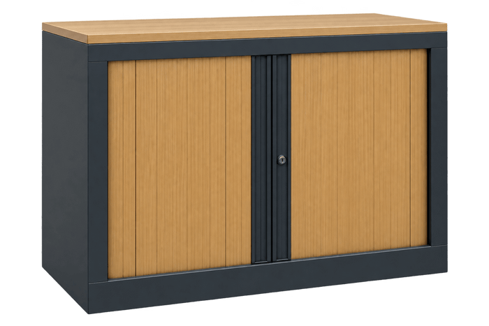 Armoire basse avec portes coulissantes