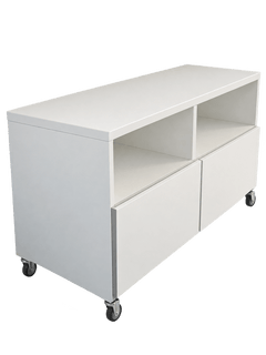 Armoire basse en bois blanc