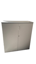 Armoire basse mélaminé blanc