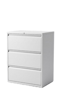 Armoire basse métal blanche