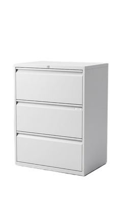 Armoire basse métal blanche