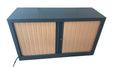 Armoire basse portes coulissantes bois clair 120 x 80 cm