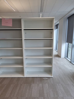 Armoire haute 6 étagères bois blanc - face