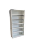 Armoire haute 6 étagères bois blanc