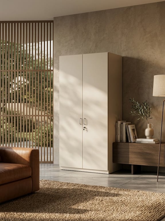 Armoire haute avec portes battantes