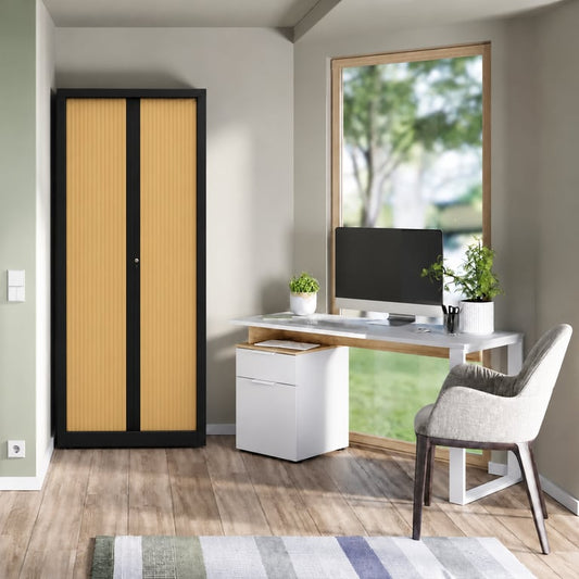 Armoire haute avec portes coulissantes