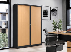 Armoire haute avec portes coulissantes