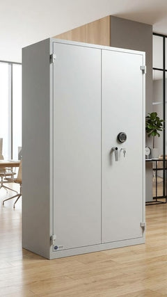 Armoire haute en métal avec fermeture à code