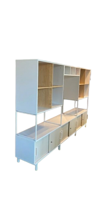 Bibliothèque avec portes battantes 210x163 cm