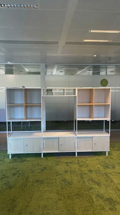 Bibliothèque avec portes battantes 210x163 cm