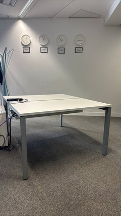 Bureau bench 2 places Bois mélaminé 120x140 - 3-4
