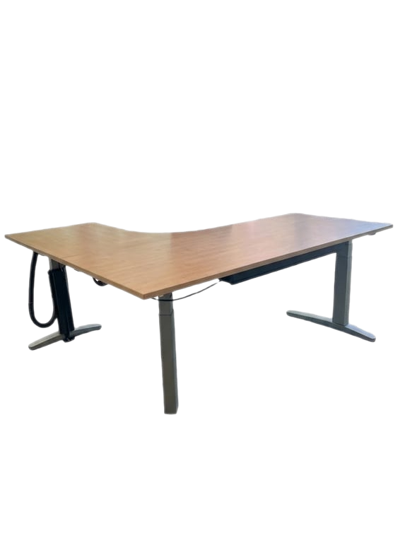 Bureau d'angle Steelcase à réglage électrique en hauteur - retour droit