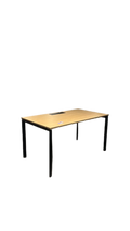 Bureau droit 140x80 cm plateau effet chêne