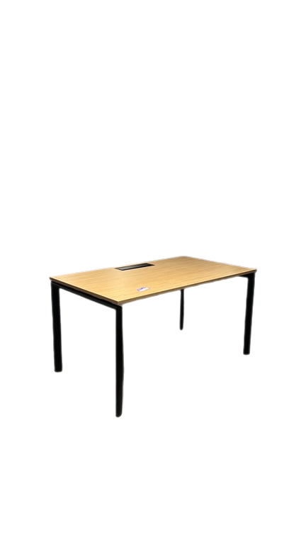 Bureau droit 140x80 cm plateau effet chêne