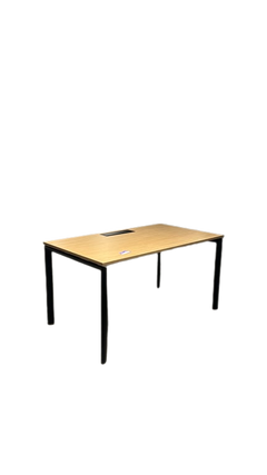Bureau droit 140x80 cm plateau effet chêne