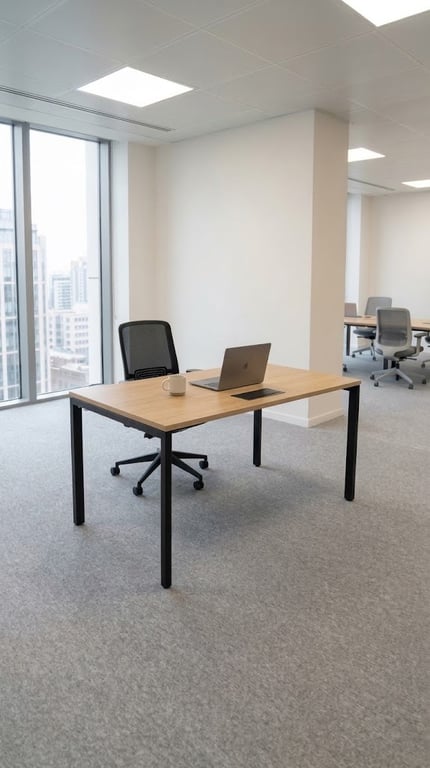 Bureau droit 140x80 cm plateau effet chêne