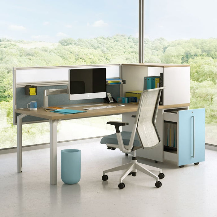 Bureau droit 140x80 Haworth - Epure