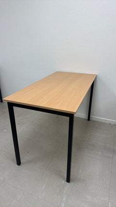 Bureau droit bois mélaminé et métal 120 x 60 - face