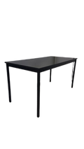 Bureau droit bois noir 140x70
