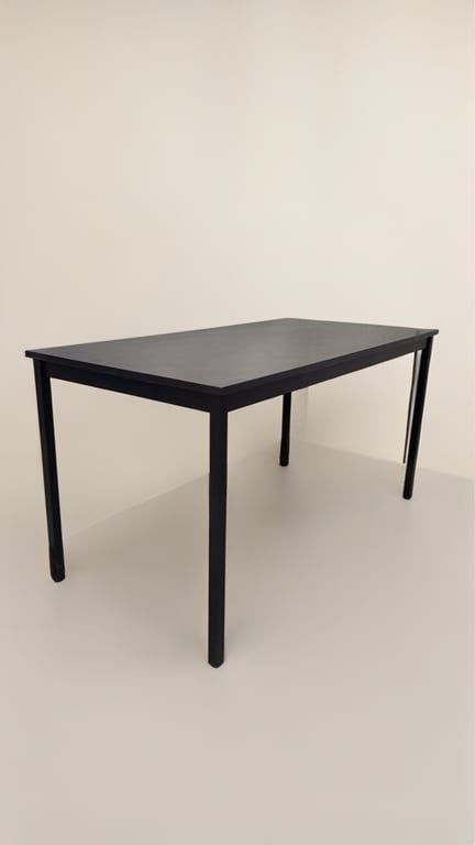 Bureau droit bois noir 140x70 - 3-4