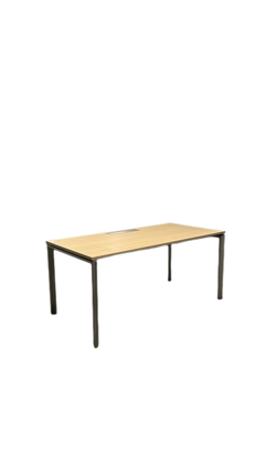 Bureau droit chêne clair 160x80 cm - 3-4