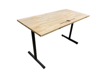 Bureau droit Wework bois clair 120x60 cm
