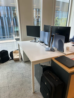 Bureau multiposte 2 personnes blanc