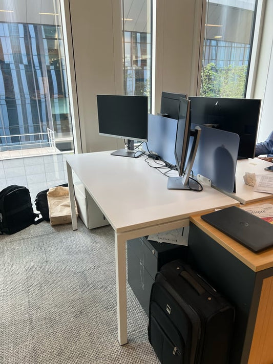 Bureau multiposte 2 personnes blanc