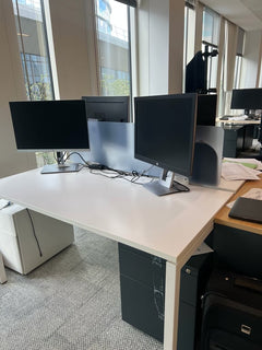Bureau multiposte 2 personnes blanc