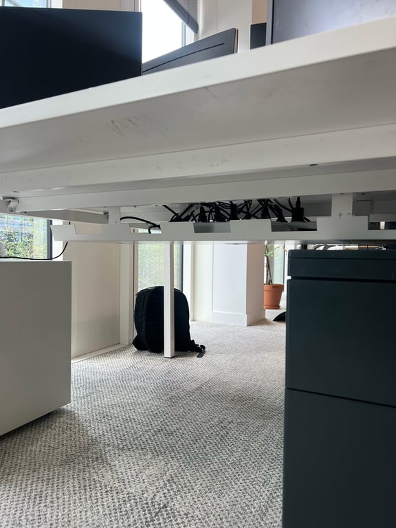 Bureau multiposte 2 personnes blanc