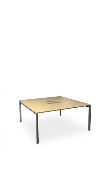 Bureau multiposte 2 places chêne mélaminé