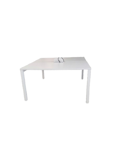 Bureau multiposte 2 postes 140 x 160 blanc