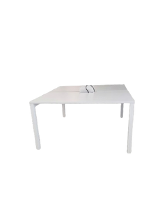 Bureau multiposte 2 postes 140 x 160 blanc