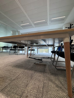 Bureau multiposte 2 postes blanc Bois mélaminé - dessous