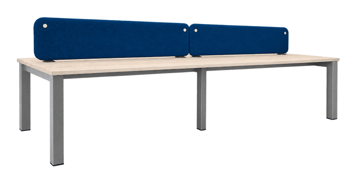 Bureau multiposte 4 personnes beige avec cloisonnettes