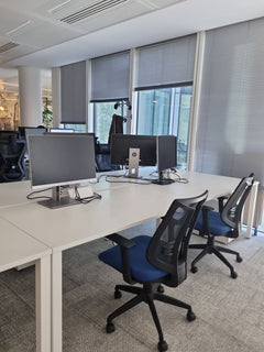 Bureau multiposte 4 personnes blanc - ambiance