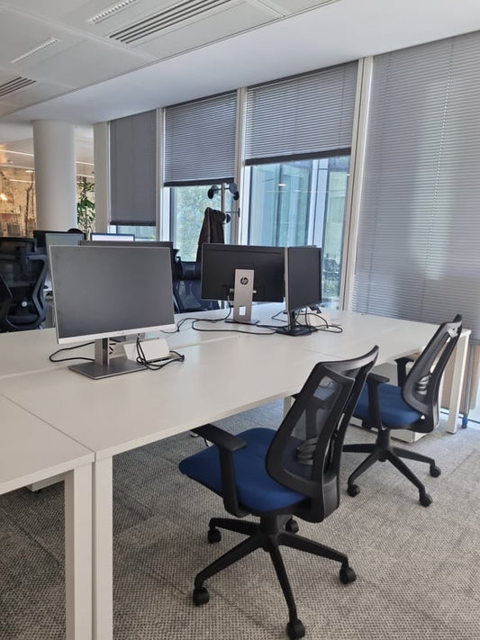 Bureau multiposte 4 personnes blanc - ambiance