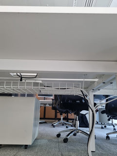 Bureau multiposte 4 personnes blanc