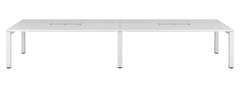 Bureau multiposte 4 personnes blanc