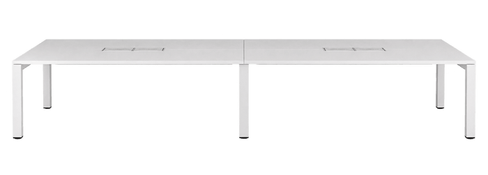 Bureau multiposte 4 personnes blanc