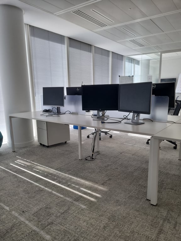 Bureau multiposte 4 personnes blanc - 3-4