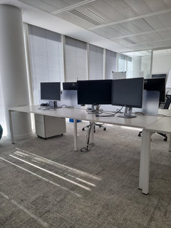 Bureau multiposte 4 personnes blanc - 3-4
